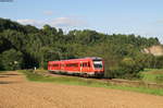 612 127-0 als IRE22493/RB 22493 (Stuttgart Hbf-Horb) bei Bad Niedernau 22.8.17