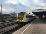 612 009 im März 2018 abfahrbereit in Ulm Hbf als Ire nach Friedrichshafen (Stadt).