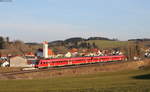 612 001- und 612 *** als RE 3292/RE 3392 (Augsburg Hbf-Lindau Hbf/Oberstdorf) bei Günzach 24.3.18