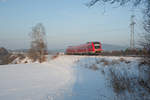 612 488 als RE 5288 von Cheb nach Nürnberg Hbf bei Seußen, 29.01.2017