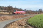 612 668 als RE 3694 von Regensburg Hbf nach Hof bei Lengenfeld, 25.02.2017