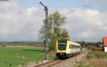 612 142-9 als RE 26382 (Neustadt(Schwarzw)-Villingen(Schwarzw)) bei Löffingen 25.4.18