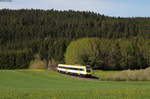 612 110-6 als RE 26391 (Villingen(Schwarzw)-Neustadt(Schwarzw)) bei Unadingen 27.4.18