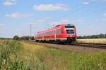 612 148 DB als RE Göttingen-Leinefelde bei Niedernjesa am 18.07.2018