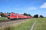 DB Regio 612 659 und 612 xxx legen sich in die Kurve am 29.08.18 bei Kempten 