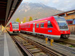 Zweimal BR 612 (150 und 573) in Oberstdorf, 21.10.2018.