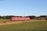 612 162-8 als RE 3987 (Ulm Hbf-Lindau Hbf) bei Riedhirsch 6.1.20