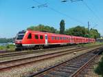 Zwei VT612, hier mit 612 077 über die Lindauer Damm, 14-06-2006