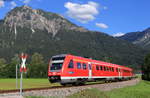 612 152-8 als RE 3690 (Oberstdorf-Ulm Hbf) bei Oberstdorf 7.7.20