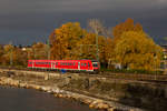 612 138 auf dem Bahndamm Lindau. 30.10.20