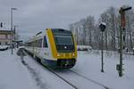 Abfahrt von 612 107 in Altshausen als IRE 6 / IRE 3253, Stuttgart - Aulendorf (18.01.2021)