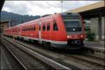 Regio-Bahn nach Ulm bestehend aus 612 577-7, 612 077-8, 612 083-6 und 612 583-5 in Oberstdorf kurz vor der Abfahrt.