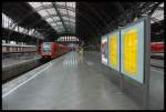 Blick In Den Kopfbahnhof Leipzig-Hbf,Links BR 612 Als RE Nach Chemnitz-Hbf 11.08.07