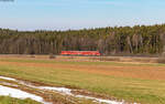 612 *** als RE 3427 (Nürnberg Hbf - Hof Hbf) bei Preunersfeld 9.2.23