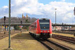 DB 612 160 erreicht Schwandorf als RE40 nach Nürnberg Hbf. (26.02.2023)