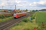 DB 612 480 verlässt Schwandorf als RE40 nach Regensburg Hbf. (26.07.2023)