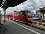 DB-Regio 612 094 wartet auf seinen nächsten Einsatz. Hof Hbf. 10.7.25.