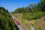 612 482 DB Regio als RE 3428 (Hof Hbf - Nürnberg Hbf) bei Röslau, 14.09.2021