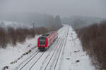 612 062 DB Regio als RE 5286 (Cheb - Nürnberg Hbf) bei Neusorg, 27.12.2021