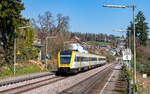 612 019 und 612 113 als RE 3050 (Singen - Basel Bad Bf) am Haltepunkt Beuggen 20.3.26