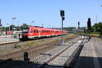 DB 612 176 + 612 xxx als RE 3906 nach Erfurt Hbf, am 14.06.2025 in Gera Hbf.