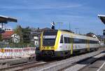 KBS 730 Basel-Waldshut-Schaffhausen-Singen: 612 131/631, RE3 3056 Friedrichshafen Hafen-Basel, Rheinfelden (Baden), 9. April 2026.