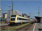 Zwei DB 612 mit dem 612 103 an der Spitze sind von Ulm nach Basel Bad.