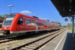 612 555 steht als RE nach Cheb im Bahnhof  Marktdrewitz am 02.