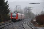 612 650-2 ist unterwges nach Ulm Hbf. Hier am 29.Frbruar 2008 in Oberkochen.