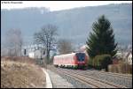 Gegenlichtaufnahme des 612 083-6 als IRE 3230 nach Aalen.