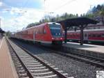 Mit zehnmintiger Versptung trifft der Regionalexpress (RE) 3048 Lichtenfels-Saalfeld am 4.