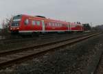 612 082 mit RE nach Regensburg Hbf kurz vor Wiesau (Oberpf, 22.03.2009