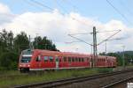 612 115 verlsst am 1. Juni 2009 den Bahnhof Pressig-Rothenkirchen.