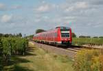 612 640 & 612  als RE 3829, Neustadt(Wstr) Hbf - Karlsruhe Hbf, zwischen Maikammer/Kirrweiler und Edenkoben. 05.09.2009