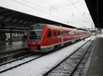 Die 612 087 als Doppeltraktion mit 612 650 auf den Weg nach Obersdorf im Ulmer Hbf aufgenommen am 21.12.2009 
