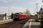 612 963/463, ein ehemaliger Fernverkehrs-612er, am 27.04.2009 als IRE nach Dresden bei der Durchfahrt in Grobau, damals noch mit eingeschalteter Neigetechnik,  