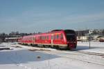 IRE3089 bestehend aus 612 463/963+964/464, 2 ehemalige 612er für den ICE-TD - Ersatzverkehr, bei Einfahrt in Plauen ob.