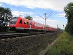 DB 612 097 als RE 3357 von Wrzburg Hbf nach Erfurt Hbf, bei Bischleben; 08.08.2010