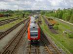 612 566 rangiert am 23. Mai 2010 in Hof Hbf.