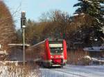 612er als Ersatz fr den lokbespannten RE mit BR 218 am letzten Freitag im alten Plan. Auch hier lsst sich das Datum der Aufnahme auf Freitag den 10.12.2010 przisieren. Aufnahmeort am ESig von Hof.