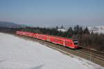 RE3787 mit den 612 632/132+168/668 unterwegs vor Herlasgrn am 23.02.2011.
