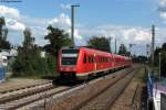 Am 25.07.2011 fhrt der 612 144 mit einem weiteren 612 als RE 3862 (Karlsruhe-Mainz) in Philippsburg (Baden) ein.