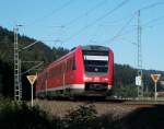 612 557  Bahnland Bayern  und ein weiterer 612er sind am 30.September 2011 als RE nach Bayreuth Hbf/Hof Hbf bei Pressig unterwegs.