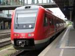 612 669 als RE aus Hof kommend endet hier in Regensburg und wird gleich auf das Abstellgleis rangiert werden.