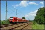 612 170 fhrt am 16.6.2012 zusammen mit einem weiteren 612 zwischen Niederwiesa und Chemnitz als RE 3788 nach Nrnberg.