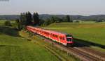 612 088-5,075-1 und 077-8 als RE 3194 (Nrnberg Hbf-Lindau Hbf) bei Grwangs 17.6.12