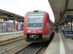 612 092 steht hier als RE Nürnberg Hbf - Schwandorf in seinem Startbahnhof, 23.Juni 2013.