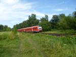 612 115 und 612 *** fahren hier als IRE von Dresden Hbf nach Nürnberg Hbf zwischen Oberkotzau und Hof.