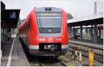 612 584 als RE 3185 nach Augsburg wartet in Lindau Hbf auf die Abfahrt.