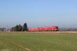 612 080 und 612 079 als RE 57407 am 09.03.2014 bei Sontheim.